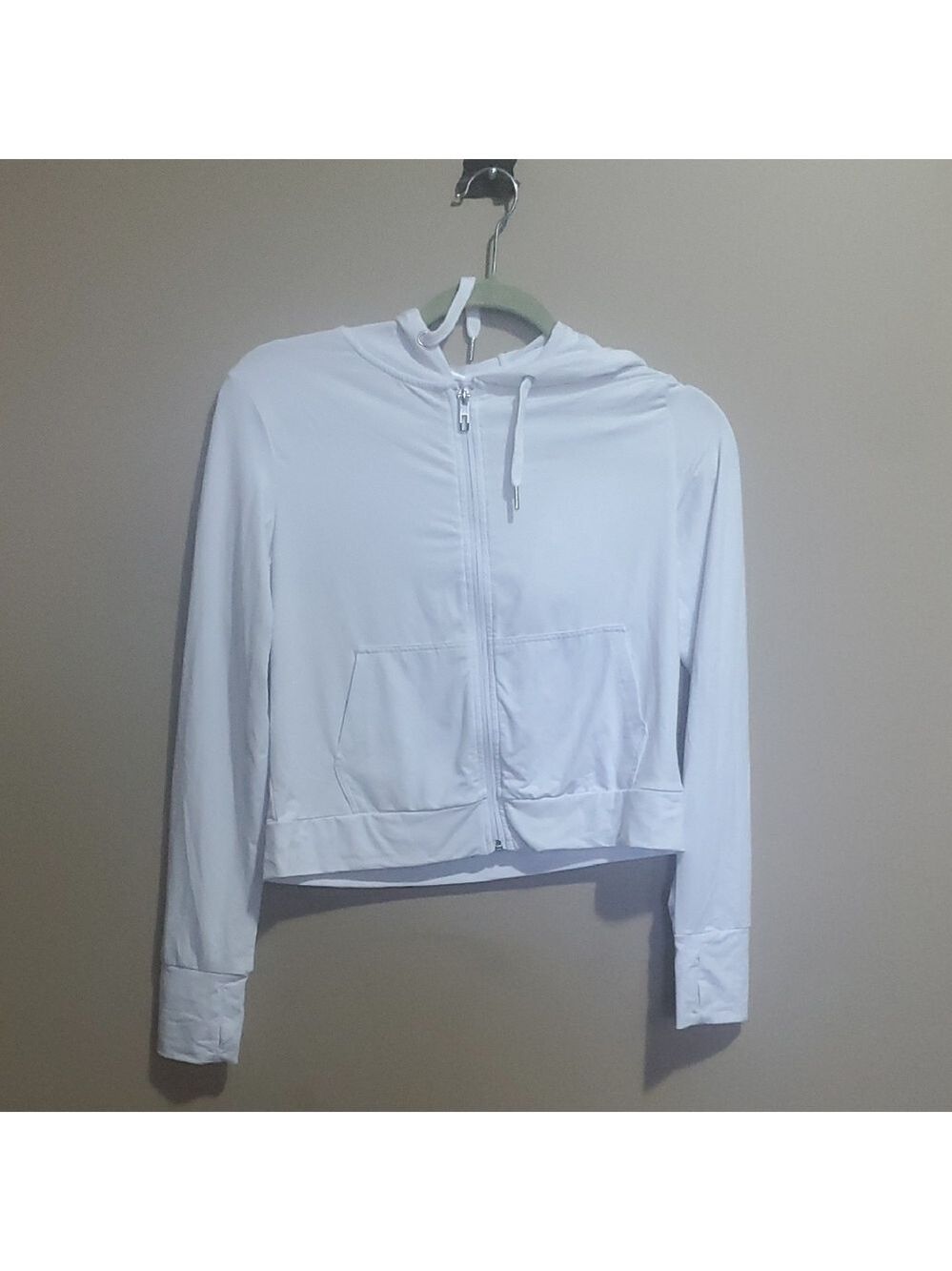 Kyodan Outdoor White Zip Up Hoodie With Thumbholes Size XS